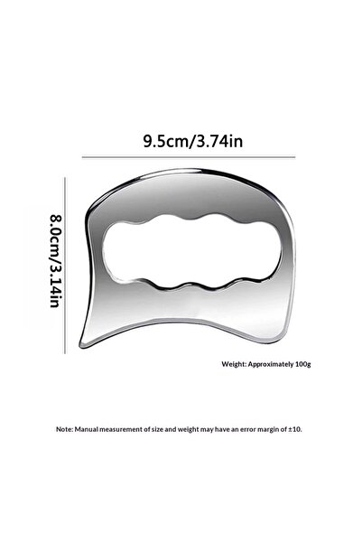 Choice Silver Stainless Steel Gua Sha Board, Special Tool For Sports And Fitn...