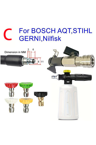 Choice C For Nilfisk SET High Pressure Wash Ball Valve Kit 1/4" Quick Connect...