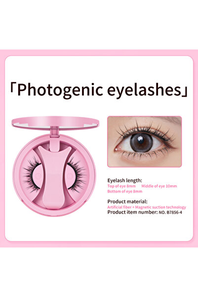 Choice3 B7856-4 BQI Lightweight Magnetic False Eyelashes 1 Pair Reusable Mang...