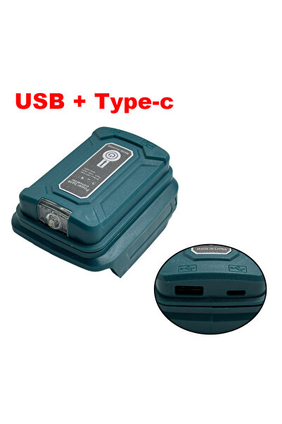 Choice1 محول إضاءة LED محمول من نوع USB-C لبطاريات ماكيتا 14.4 فولت/18 فولت ل...