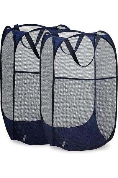 Choice1 2pcs Mesh Pop-up Laundry Basket – Portable，Durable Handle，Foldable St...