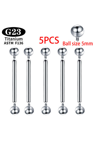 Choice8 1.6x18x5mm 5 قطع 2/5/10 قطع/مجموعة باربلز مستقيمة بخيط داخلي من التيت...