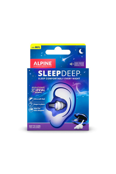Alpine SleepDeep Ωτοασπίδες 2 τεμάχια σε λευκό χρώμα