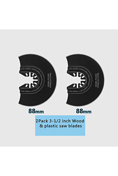 Choice1 88mm 2pack Premium Oscillating Saw Blades Multitool for Wood Metal Pl...
