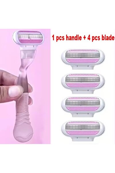 Choice 1 and 4 blade 1 Handle + 2/4 Blade Women Safety Razor Blades Face/ Leg...