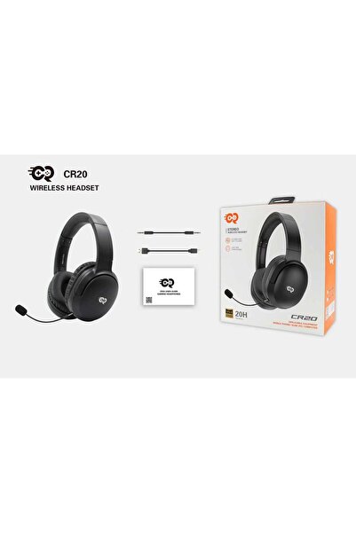 cr 20 BLUETOOTH HEADSET PC,TABS & MOBILES (BLACK)
