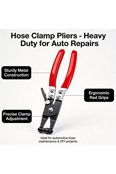 Choice Universal Hose Clamp Pliers, Professional Swivel Flat Band Tool for Ri...