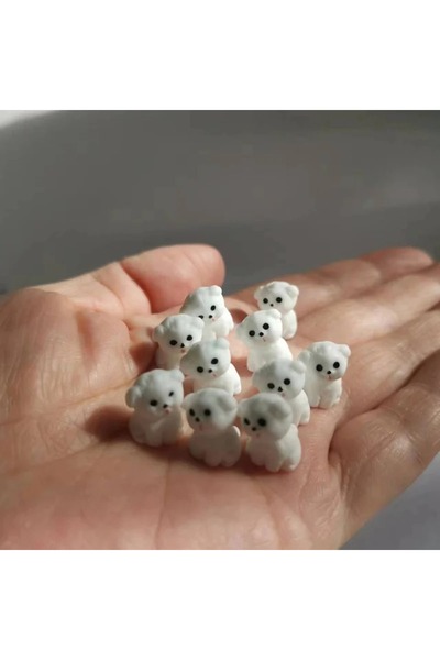 Choice 10pcs 10 Pcs/cute white dog/puppy/miniatures animals/lovely/fairy gard...