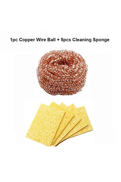 Choice5 5pc sponge 1 ball Solder Iron Tip Cleaning Cleaning Sponge Nozzle Tip...