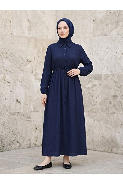 Naknaku Beli Tunnel Dress-Navy Blue