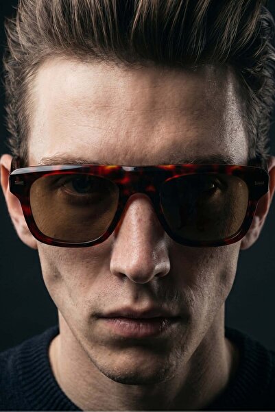 Bilge Karga Hivon Leopard Brown Men's Sunglasses