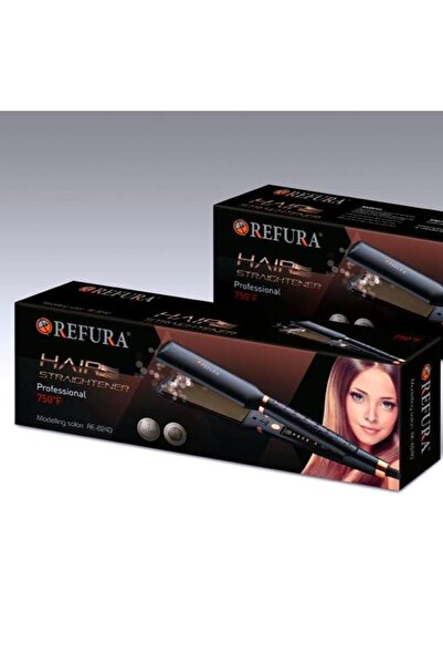 REFURA RE-8240 Ceramic Hair Straightener in black with versatile temperature ...