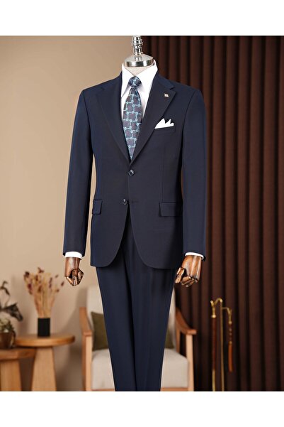 TerziAdemAltun Italian Style Slim Fit Men's Mono Collar Jacket Pants Suit A.N...