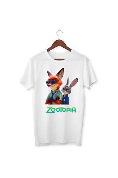 ALPŞAN TİCARET Zootopia t Shirt Boys Girls Kids White T-Shirt Zootopia Printe...
