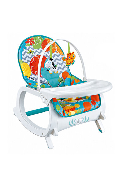 LITTLE ANGEL Baby Rocker Chair With Feeding Tray And Toy Bar
