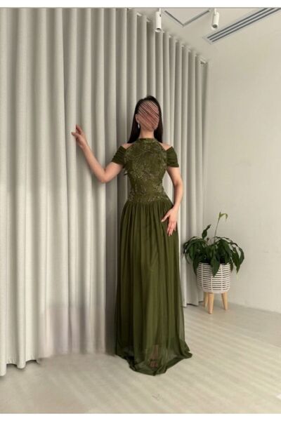 Sukar Soft Dress with Floral Embroidery 3 Colors
