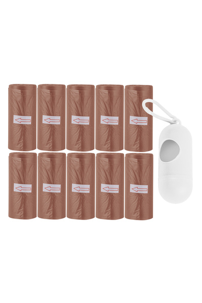 STAR BABiES - Scented Nappy Bag 150pcs with Dispenser - Brown