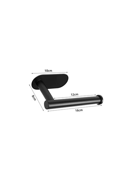 Choice1 Black Type A No Punching Wall Mounted Toilet Paper Holder Rustproof A...