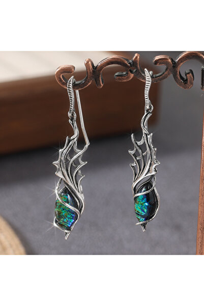 Choice A674-1 Vintage Colorful Oval Gemstone Pendant Earrings Fashion Silver ...