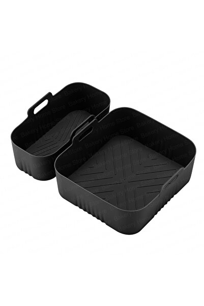 Choice 1Set Black 2Pcs 6+3L Reusable Silicone Air Fryer Moulds for Philips Ai...
