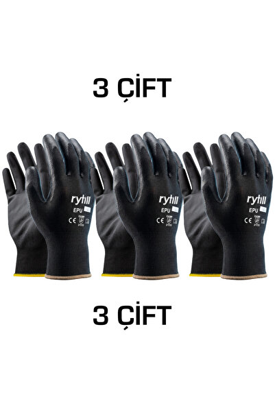 EPU PU Polyurethane Precision Work Gloves (3 PAIRS)