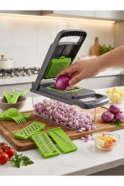 Generic Vegetable shredder and slicer set, 12 pieces, kitchen essentials, wit...