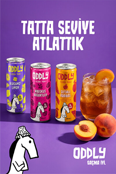 ODDLY Yenilenmiş Hibiskus & Böğürtlen Ice Tea 250 Ml 8li