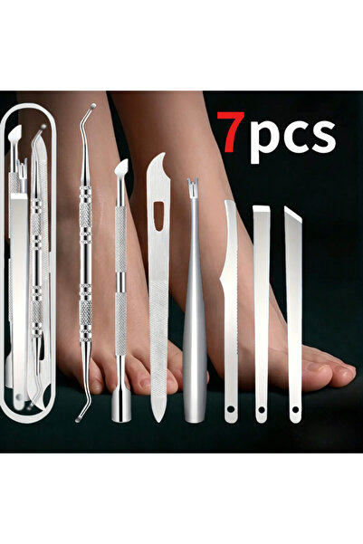 Choice 7 قطع من أدوات العناية بالأظافر، طقم تقليم الأظافر، مبرد أظافر القدم، ...