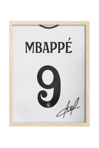 Boomah Accessories Kylian Mbappe Real Madrid Autographed Jersey - Framed Post...