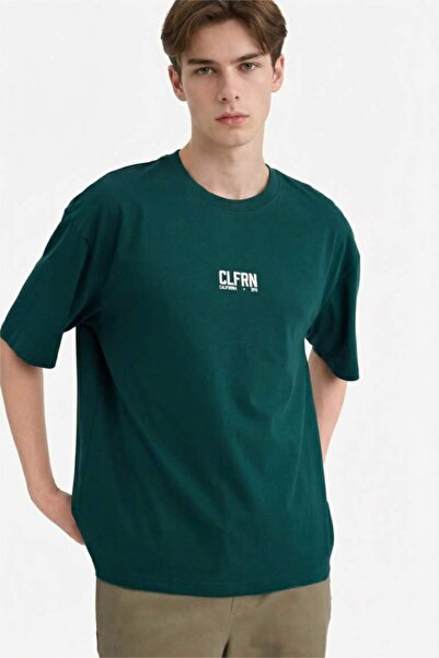 DeFacto 100% Cotton Boxy Fit Printed T-Shirt