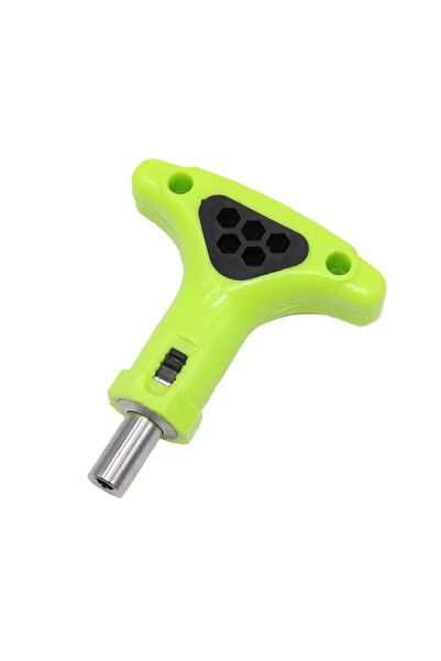Choice 1pc Green T-shaped T-Handle Ratchet Screwdriver 6.35mm Bit Socket Dual...