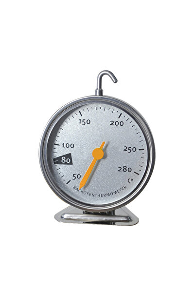 Choice Silver Kitchen Thermometer Stainless Steel Oven Thermometer Stand BBQ ...