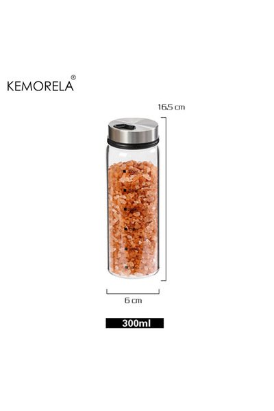 Choice1 300ML 1Pcs Glass Condiment Bottle With Stainless Steel Rotatable Cap ...
