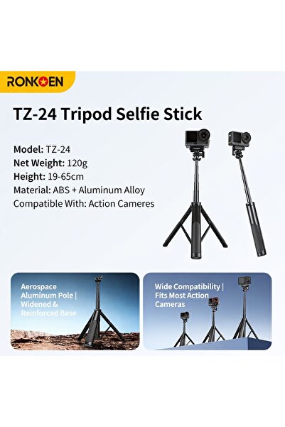 Choice حامل ثلاثي القوائم صغير RONKOEN TZ-24 بطول 60 سم، سريع الفك، محمول وقا...