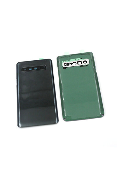Choice1 غطاء خلفي زجاجي جديد أسود لهاتف S10 5G SM-G977 مقاس 6.7 بوصة، غطاء ال...