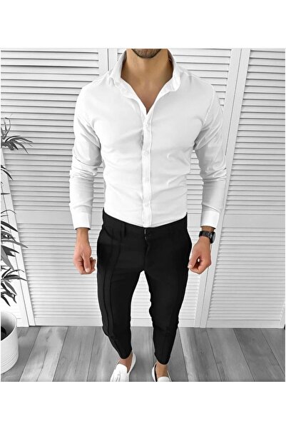 OEM Elegant and Stylish Slim Fit White Men's Shirt