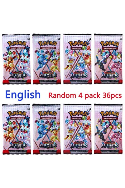 Choice10 36pcs PRIS English 4 Pack Pokemon Cards Team up Sun Moon Thunder Eng...