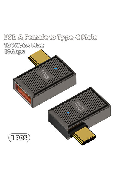 Choice3 120W AM-GM-CW-QS USB C to USB 3.1 OTG Adapter 10Gbps Type C Male to U...