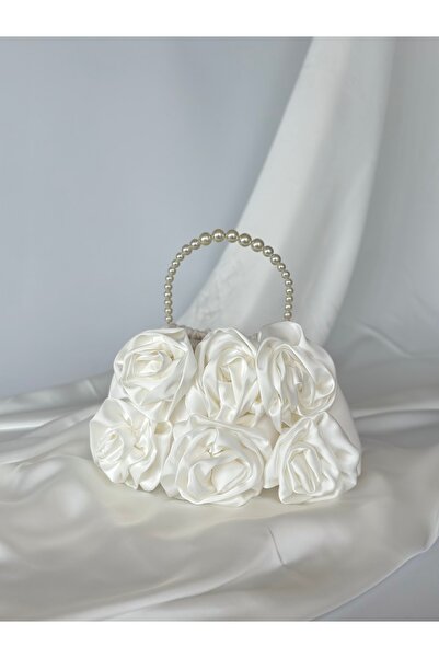 posst bag White Rose and Pearl Portfolio Evening Dress Bridal Bag