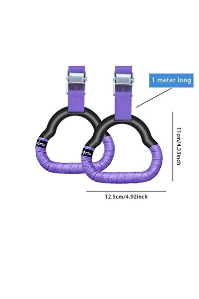 choice2 1M purple Multi-Function Wall Mounted Adjustable Fitness Rings Indoor...