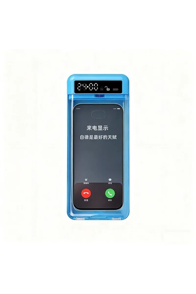 Choice1 Blue Transparent Phone Lock Box with Display Screen Self-Discipline D...