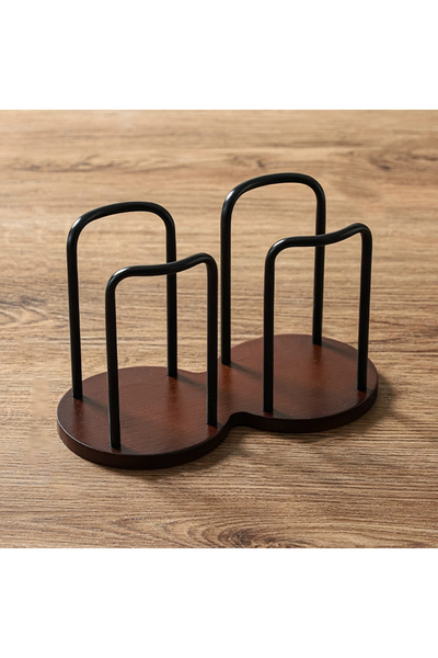 Choice 2 Wooden Disposable Cup Dispenser with Long Stick Tea Water Cup Storag...