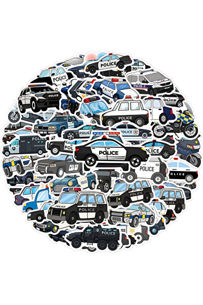 Choice1 50PCS 10/30/50pcs Boys Favor Police Cars Cartoon Graffiti Stickers fo...