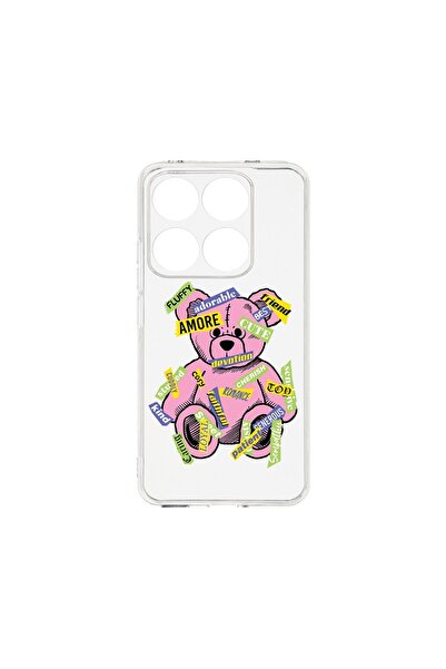 bestcase Калъф за Xiaomi 14T, BestCase™ Прозрачен силиконов 2ММ, Мечешка защи...