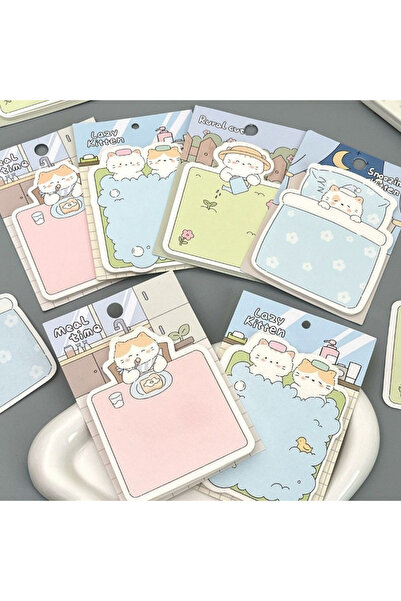 choice2 4pcs mix Kawai Stationery Yun Duo Diary Cute Cat Illustration Materia...