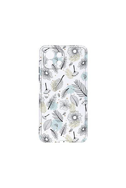 bestcase Прозрачен силиконов калъф 2ММ, съвместим с Xiaomi Mi 11 Lite, Цветя,...