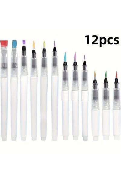 Choice 12Pcs 12/24pcs Watercolor Brush Pens Set, Super Easy To Use And Fill W...