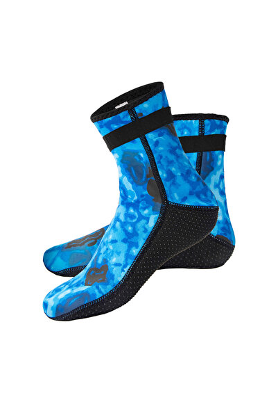 Choice7 L Blue 3mm Camouflage Diving Socks Neoprene Anti-Slip Water Socks Kee...