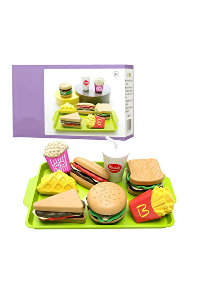 Choice 1 set Simulation Pretend Play Set Miniature Hamburger French Fries Kit...