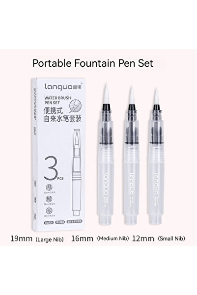 Choice 3PCS Languo 3/6pcs Watercolor Brush Pen Set Empty Refill Painting Wate...
